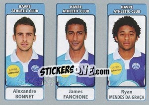 Sticker Alexandre Bonnet / James Fanchone / Ryan Mendes Da Graça - FOOT 2011-2012 - Panini