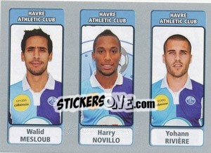 Figurina Walid Mesloub / Harry Novillo / Yohann Rivière - FOOT 2011-2012 - Panini