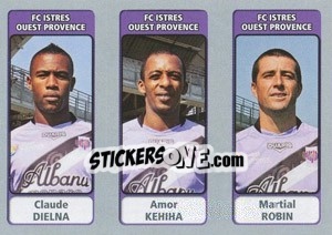 Cromo Claude Dielna / Amor Kehiha / Martial Robin - FOOT 2011-2012 - Panini