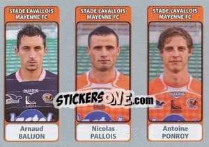 Sticker Arnaud Balijon / Nicolas Pallois / Antoine Ponroy - FOOT 2011-2012 n. 573 - Panini