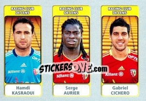 Sticker Hamdi Kasraoui / Serge Aurier / Gabriel Cichero - FOOT 2011-2012 n. 580 - Panini
