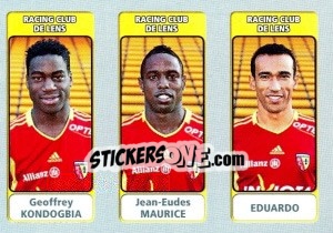 Cromo Geoffrey Kondogbia / Jean-Eudes Maurice / Eduardo - FOOT 2011-2012 - Panini