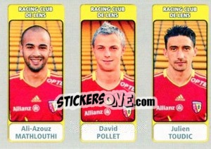 Cromo Ali-Azouz Mathlouthi / David Pollet / Julien Toudic - FOOT 2011-2012 - Panini