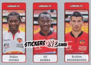 Sticker Didier Ovono / Ali Bamba / Brahim Boudebouda - FOOT 2011-2012 n. 587 - Panini