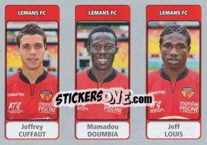 Sticker Joffrey Cuffaut / Mamadou Doumbia / Jeff Louis - FOOT 2011-2012 n. 588 - Panini