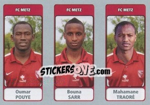 Sticker Oumar Pouye / Bouna Sarr / Mahamane Traoré - FOOT 2011-2012 n. 597 - Panini