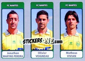 Cromo Jonathan Martins Pereira / Olivier Veigneau / Matheus Vivian - FOOT 2011-2012 n. 609 - Panini