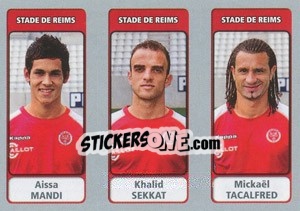 Sticker Aissa Mandi / Khalid Sekkat / Mickaël Tacalfred - FOOT 2011-2012 n. 616 - Panini