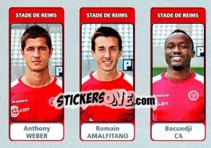 Sticker Anthony Weber / Romain Amalfitano / Bocundji Ca - FOOT 2011-2012 - Panini