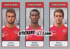 Sticker Lucas Deaux / Odaïr Fortes / Alexi Peuget - FOOT 2011-2012 n. 618 - Panini