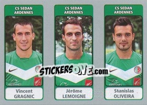 Sticker Vincent Gragnic / Jérôme Le Moigne / Stanislas Oliveira - FOOT 2011-2012 n. 625 - Panini