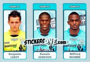Sticker Benjamin Leroy / Romain Genevois / Wilfried Moimbé - FOOT 2011-2012 n. 629 - Panini
