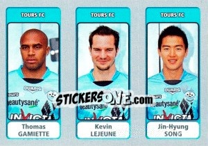 Figurina Thomas Gamiette / Kevin Lejeune / Jin-Hyung Song - FOOT 2011-2012 n. 632 - Panini