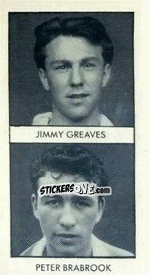 Sticker Jimmy Greaves / Peter Brabrook - Wizard World Cup Footballers 1958 n. 10 - D.C. Thomson