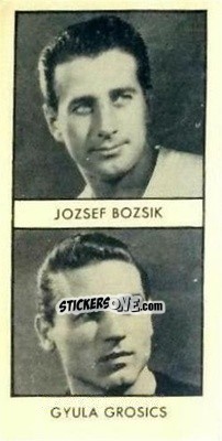 Sticker Jozsef Bozsik / Gyukla Grosics - Wizard World Cup Footballers 1958 - D.C. Thomson
