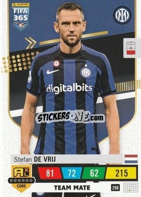 Sticker Stefan de Vrij - FIFA 365: 2022-2023. Adrenalyn XL n. 298 - Panini