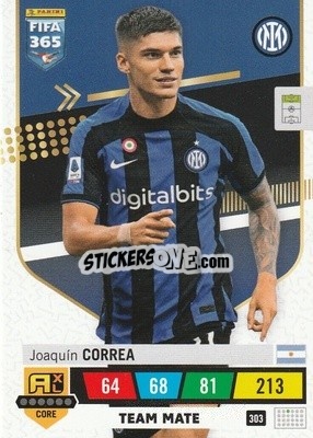 Sticker Joaquín Correa - FIFA 365: 2022-2023. Adrenalyn XL n. 303 - Panini