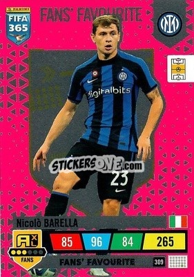 Sticker Nicolò Barella - FIFA 365: 2022-2023. Adrenalyn XL n. 309 - Panini