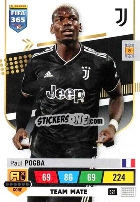 Sticker Paul Pogba - FIFA 365: 2022-2023. Adrenalyn XL n. 321 - Panini