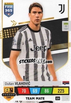 Sticker Dušan Vlahović - FIFA 365: 2022-2023. Adrenalyn XL n. 324 - Panini