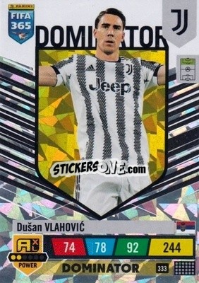 Sticker Dušan Vlahović - FIFA 365: 2022-2023. Adrenalyn XL n. 333 - Panini