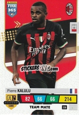 Sticker Pierre Kalulu - FIFA 365: 2022-2023. Adrenalyn XL n. 336 - Panini