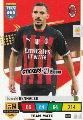 Sticker Ismaël Bennacer - FIFA 365: 2022-2023. Adrenalyn XL n. 338 - Panini
