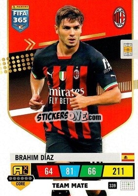 Sticker Brahim Díaz - FIFA 365: 2022-2023. Adrenalyn XL n. 339 - Panini