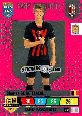 Sticker Charles De Ketelaere - FIFA 365: 2022-2023. Adrenalyn XL n. 343 - Panini