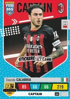 Sticker Davide Calabria - FIFA 365: 2022-2023. Adrenalyn XL n. 344 - Panini
