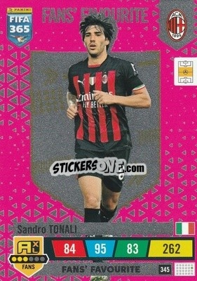 Sticker Sandro Tonali - FIFA 365: 2022-2023. Adrenalyn XL n. 345 - Panini
