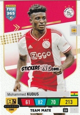 Sticker Mohammed Kudus - FIFA 365: 2022-2023. Adrenalyn XL n. 358 - Panini