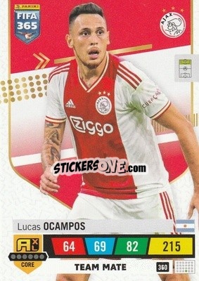 Cromo Lucas Ocampos - FIFA 365: 2022-2023. Adrenalyn XL n. 360 - Panini