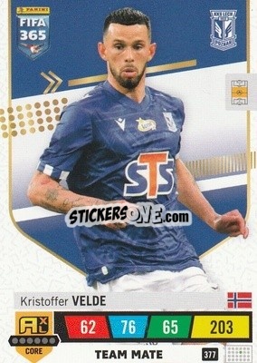 Sticker Kristoffer Velde - FIFA 365: 2022-2023. Adrenalyn XL n. 377 - Panini