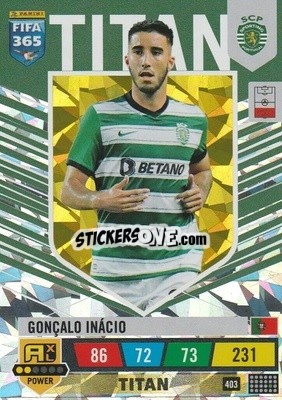 Sticker Gonçalo Inácio - FIFA 365: 2022-2023. Adrenalyn XL n. 403 - Panini