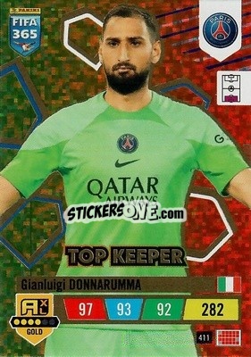 Sticker Gianluigi Donnarumma - FIFA 365: 2022-2023. Adrenalyn XL n. 411 - Panini