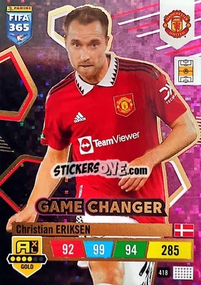 Sticker Christian Eriksen - FIFA 365: 2022-2023. Adrenalyn XL n. 418 - Panini