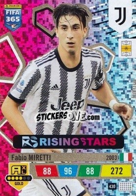 Sticker Fabio Miretti - FIFA 365: 2022-2023. Adrenalyn XL n. 430 - Panini