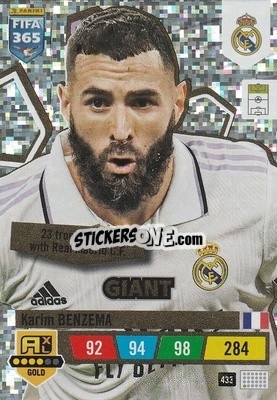 Sticker Karim Benzema - FIFA 365: 2022-2023. Adrenalyn XL n. 433 - Panini