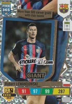 Sticker Robert Lewandowski - FIFA 365: 2022-2023. Adrenalyn XL n. 438 - Panini
