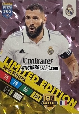 Sticker Karim Benzema - FIFA 365: 2022-2023. Adrenalyn XL n. LE-KB - Panini