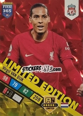 Sticker Virgil van Dijk - FIFA 365: 2022-2023. Adrenalyn XL n. LE-VVD - Panini