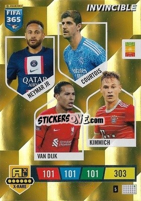 Sticker Neymar Jr / Courtois / Van Dijk / Kimmich - FIFA 365: 2022-2023. Adrenalyn XL n. 5 - Panini