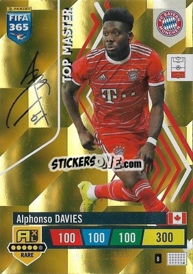 Sticker Alphonso Davies - FIFA 365: 2022-2023. Adrenalyn XL n. 8 - Panini