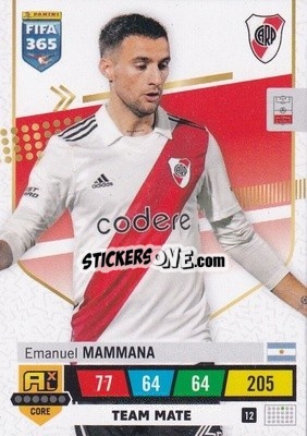 Sticker Emanuel Mammana - FIFA 365: 2022-2023. Adrenalyn XL n. 12 - Panini