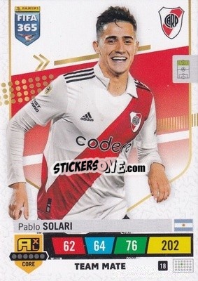 Sticker Pablo Solari - FIFA 365: 2022-2023. Adrenalyn XL n. 18 - Panini