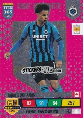 Sticker Tajon Buchanan - FIFA 365: 2022-2023. Adrenalyn XL n. 37 - Panini