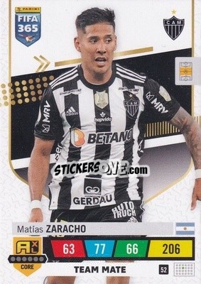 Sticker Matías Zaracho - FIFA 365: 2022-2023. Adrenalyn XL n. 52 - Panini