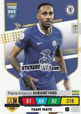 Sticker Pierre-Emerick Aubameyang - FIFA 365: 2022-2023. Adrenalyn XL n. 71 - Panini