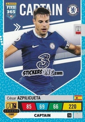 Sticker César Azpilicueta - FIFA 365: 2022-2023. Adrenalyn XL n. 74 - Panini